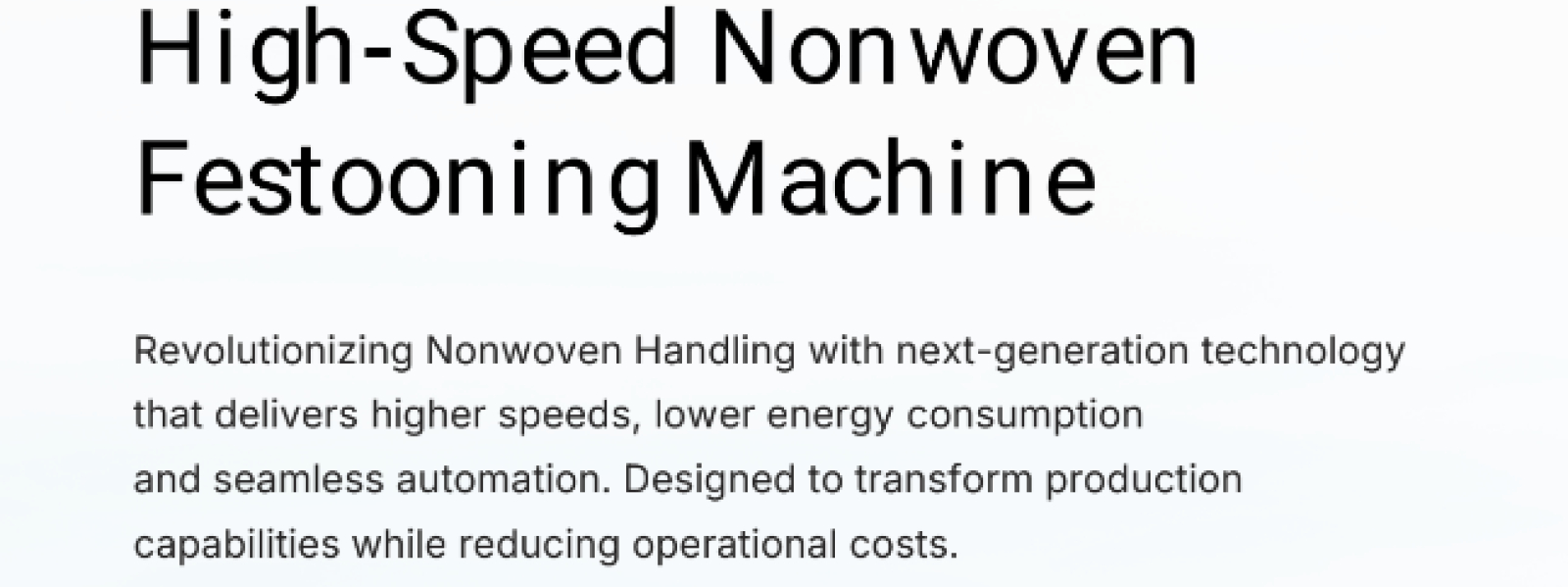 Nonwoven Festooning